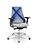 Cadeira Plaxmetal Bix X+ Base Cromada Autocompensador Tela Azul Assento Poliéster - Imagem 15