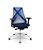 Cadeira Plaxmetal Bix X+ Base Cromada Autocompensador Tela Azul Assento Poliéster - Imagem 1