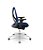 Cadeira Plaxmetal Bix X+ Base Cromada Autocompensador Tela Azul Assento Poliéster - Imagem 2