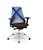 Cadeira Plaxmetal Bix X+ Base Cromada Autocompensador Tela Azul Assento Poliéster - Imagem 20
