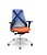 Cadeira Plaxmetal Bix X+ Base Cromada Autocompensador Tela Azul Assento Poliéster - Imagem 8