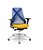 Cadeira Plaxmetal Bix X+ Base Cromada Autocompensador Tela Azul Assento Poliéster - Imagem 12