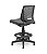 Cadeira Caixa Alta Beezi Plaxmetal Base Nylon Com Sapatas Encosto Preto Assento Vinil - Imagem 3