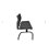 Longarina 3 Lugares Brizza Plaxmetal Tela Preta Assento Com Revestimento em Vinil - Imagem 2