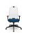 Cadeira Presidente Brizza Tela Branca Base Nylon Slider Assento Poliéster - Imagem 5