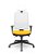 Cadeira Presidente Brizza Tela Branca Base Nylon Slider Assento Poliéster - Imagem 12
