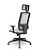 Cadeira Presidente Brizza Tela Branca Base Nylon Slider Assento Poliéster - Imagem 3