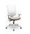 Cadeira Plaxmetal Flash Presidente Tela Branca Base Italia Cinza Back System Braços Reguláveis Cinza Assento Vinil - Imagem 6