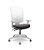 Cadeira Plaxmetal Flash Presidente Tela Branca Base Italia Cinza Back System Braços Reguláveis Cinza Assento Vinil - Imagem 7