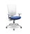 Cadeira Plaxmetal Flash Presidente Tela Branca Base Italia Cinza Back System Braços Reguláveis Cinza Assento Vinil - Imagem 8