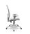 Cadeira Plaxmetal Flash Presidente Tela Branca Base Italia Cinza Back System Braços Reguláveis Cinza Assento Vinil - Imagem 2