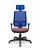 Cadeira Presidente Brizza Plaxmetal Tela Azul Base Standard Back System Assento Vinil - Imagem 9