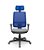 Cadeira Presidente Brizza Plaxmetal Tela Azul Base Standard Back System Assento Vinil - Imagem 10