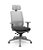 Cadeira Presidente Brizza Grafite Plaxmetal Base Nylon Cinza Tela Cinza Slider Poliéster Braços 3D - Imagem 4