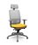 Cadeira Presidente Brizza Grafite Plaxmetal Base Nylon Cinza Tela Cinza Slider Poliéster Braços 3D - Imagem 12