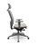 Cadeira Presidente Brizza Grafite Plaxmetal Base Nylon Cinza Tela Cinza Slider Poliéster Braços 3D - Imagem 2