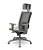 Cadeira Presidente Brizza Grafite Plaxmetal Base Nylon Cinza Tela Cinza Slider Poliéster Braços 3D - Imagem 3