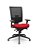 Cadeira Flash Presidente Plaxmetal Tela Preta Base Italia Slider Poliéster - Imagem 6