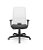 Cadeira Plaxmetal Brizza Presidente Tela Branca Assento Vinil Braços Reguláveis Base Relax Standard - Imagem 4