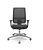 Cadeira Brizza Presidente Tela Preta Base Aluminio Back System Assento Crepe Poliéster - Imagem 1