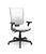 Cadeira Plaxmetal Flash Presidente Base Standard Back System Tela Branca Assento Vinil - Imagem 1