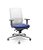 Cadeira Plaxmetal Brizza Presidente Grafite Tela Branca Base Aluminio Slider Braços 3D Assento Vinil - Imagem 8
