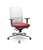 Cadeira Plaxmetal Brizza Presidente Grafite Tela Branca Base Aluminio Slider Braços 3D Assento Vinil - Imagem 9