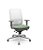 Cadeira Plaxmetal Brizza Presidente Grafite Tela Branca Base Aluminio Slider Braços 3D Assento Vinil - Imagem 12