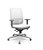 Cadeira Plaxmetal Brizza Presidente Grafite Tela Branca Base Aluminio Slider Braços 3D Assento Vinil - Imagem 1