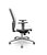 Cadeira Plaxmetal Brizza Presidente Grafite Tela Branca Base Aluminio Slider Braços 3D Assento Vinil - Imagem 2