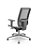 Cadeira Plaxmetal Brizza Presidente Grafite Tela Branca Base Aluminio Slider Braços 3D Assento Vinil - Imagem 3