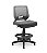 Cadeira Caixa Alta Beezi Plaxmetal Base Nylon Com Sapatas Encosto Cinza Assento Vinil - Imagem 5