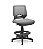 Cadeira Caixa Alta Beezi Plaxmetal Base Nylon Com Sapatas Encosto Cinza Assento Vinil - Imagem 1