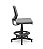 Cadeira Caixa Alta Beezi Plaxmetal Base Nylon Com Sapatas Encosto Cinza Assento Vinil - Imagem 2