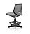 Cadeira Caixa Alta Beezi Plaxmetal Base Nylon Com Sapatas Encosto Cinza Assento Vinil - Imagem 3