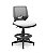 Cadeira Caixa Alta Beezi Plaxmetal Base Nylon Com Sapatas Encosto Cinza Assento Vinil - Imagem 14