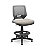Cadeira Caixa Alta Beezi Plaxmetal Base Nylon Com Sapatas Encosto Cinza Assento Vinil - Imagem 19