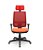 Cadeira Presidente Brizza Plaxmetal Tela Vermelha Base Standard Back System Assento Poliéster - Imagem 7