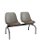Longarina de 2 Lugares Quick Plaxmetal Basalto Com Assento Estofado Vinil - Imagem 1