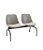 Longarina de 2 Lugares Quick Plaxmetal Basalto Com Assento Estofado Vinil - Imagem 20
