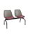 Longarina de 2 Lugares Quick Plaxmetal Basalto Com Assento Estofado Vinil - Imagem 9