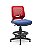 Cadeira Caixa Alta Beezi Plaxmetal Base Nylon Com Sapatas Encosto Vermelho Assento Vinil - Imagem 8