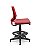 Cadeira Caixa Alta Beezi Plaxmetal Base Nylon Com Sapatas Encosto Vermelho Assento Vinil - Imagem 2