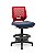 Cadeira Caixa Alta Beezi Plaxmetal Base Nylon Com Sapatas Encosto Vermelho Assento Vinil - Imagem 9