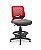 Cadeira Caixa Alta Beezi Plaxmetal Base Nylon Com Sapatas Encosto Vermelho Assento Vinil - Imagem 11