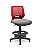 Cadeira Caixa Alta Beezi Plaxmetal Base Nylon Com Sapatas Encosto Vermelho Assento Vinil - Imagem 12