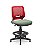 Cadeira Caixa Alta Beezi Plaxmetal Base Nylon Com Sapatas Encosto Vermelho Assento Vinil - Imagem 13