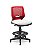 Cadeira Caixa Alta Beezi Plaxmetal Base Nylon Com Sapatas Encosto Vermelho Assento Vinil - Imagem 15
