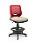 Cadeira Caixa Alta Beezi Plaxmetal Base Nylon Com Sapatas Encosto Vermelho Assento Vinil - Imagem 6
