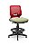 Cadeira Caixa Alta Beezi Plaxmetal Base Nylon Com Sapatas Encosto Vermelho Assento Vinil - Imagem 19